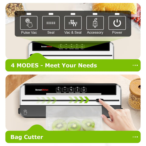 Bonsenkitchen built-in cutter with external suction for versatile sealing