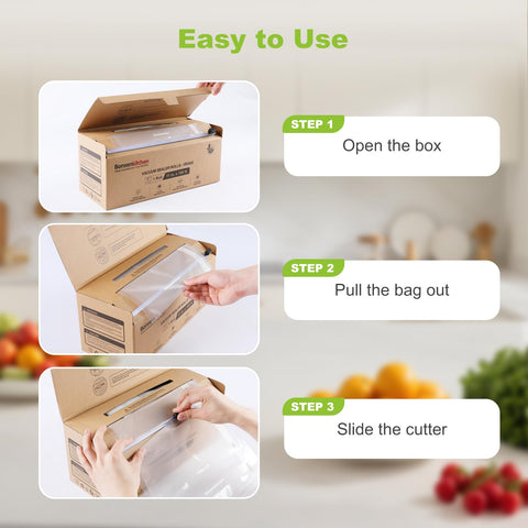 Bonsenkitchen built-in cutter shown for precise bag sizing.