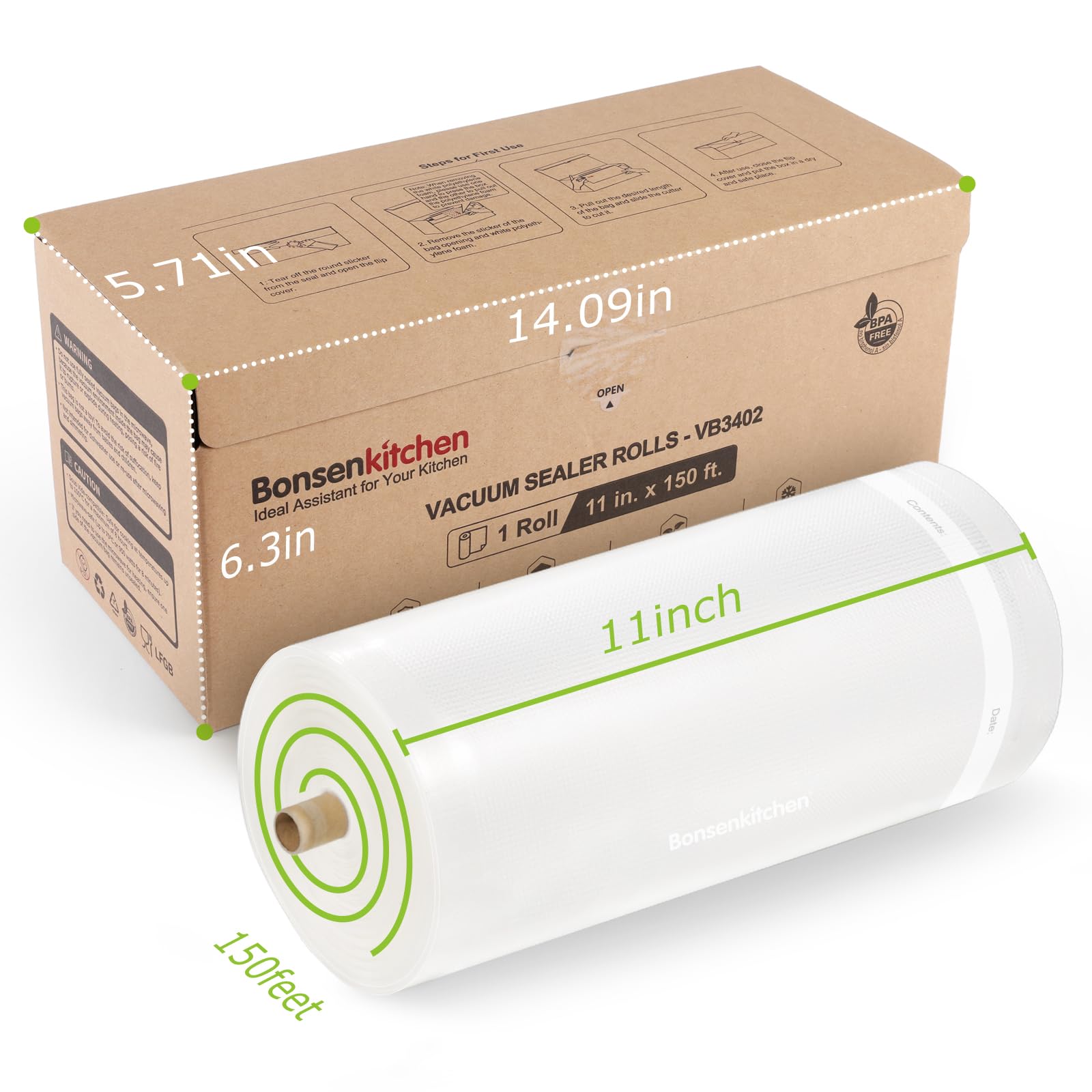 Bonsenkitchen ideal for bulk meal prep and freezer organization.