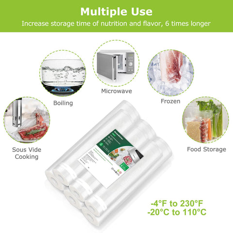 Bonsenkitchen commercial-grade bags with tight seal and moisture retention
