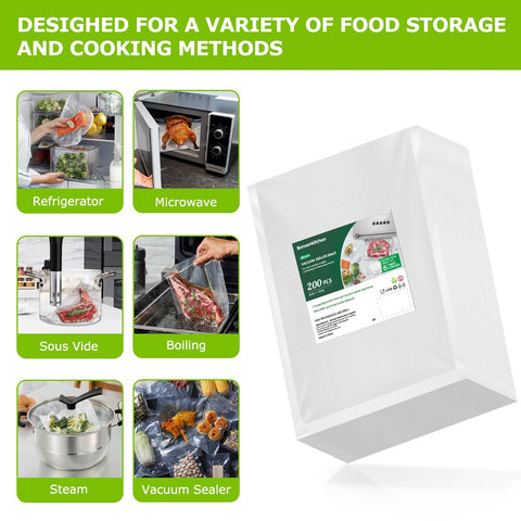 Bonsenkitchen commercial-grade bags ensure strong seals for bulk meals and leftovers