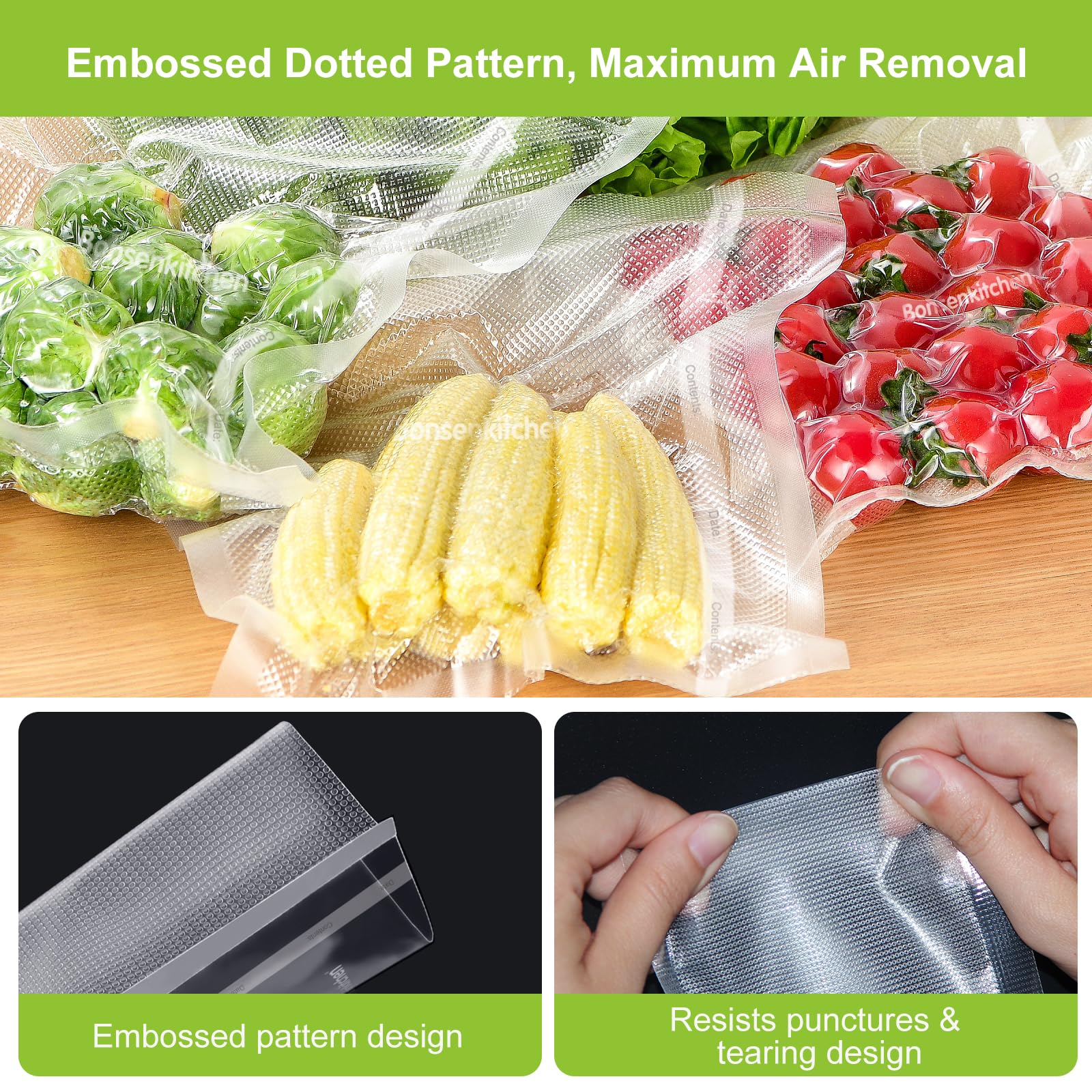 Bonsenkitchen custom-size bag roll lets you tailor any food length