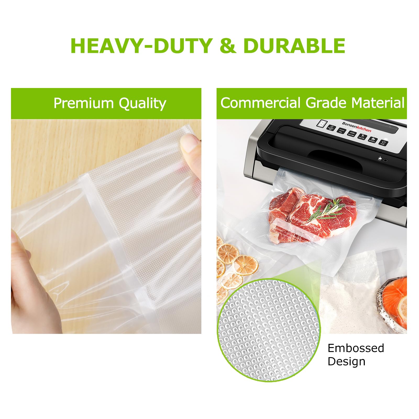 Bonsenkitchen deep air passages help preserve moisture and freshness.