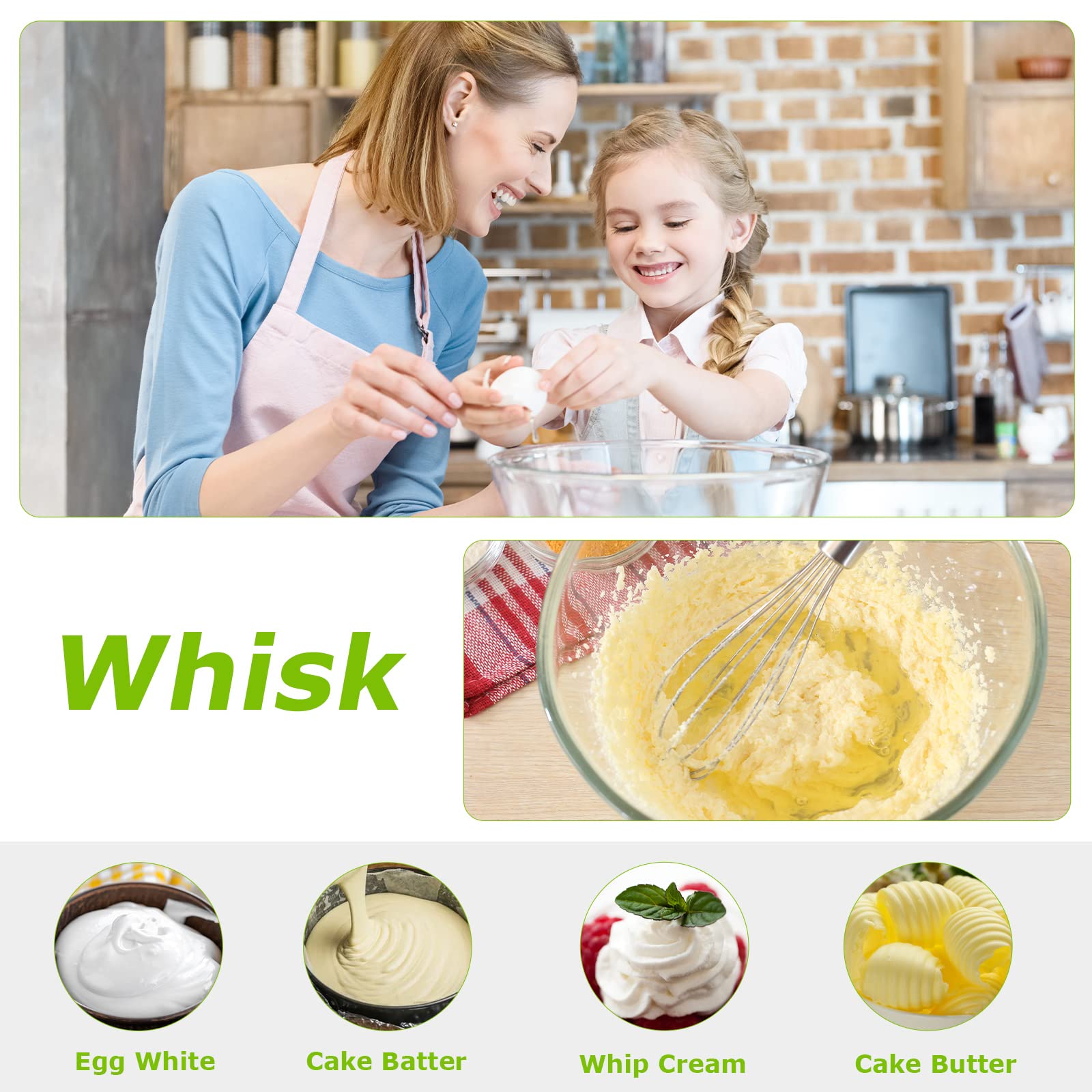 Bonsenkitchen detachable attachments switch between blending and whisking