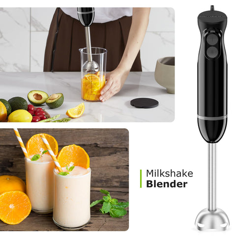 Bonsenkitchen 3-in-1 system showcasing attachments for versatile blending tasks.