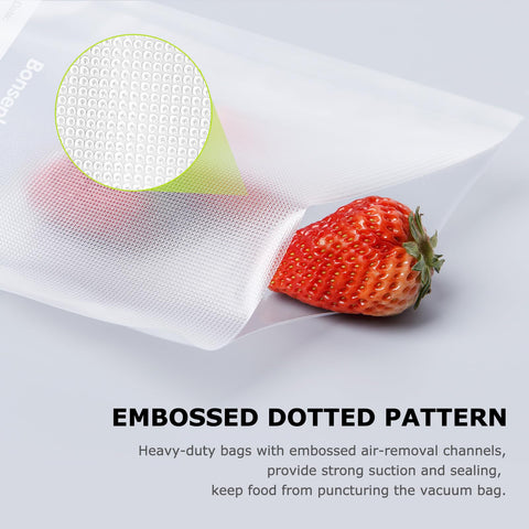 Bonsenkitchen sous vide-ready bags submerged in water bath.