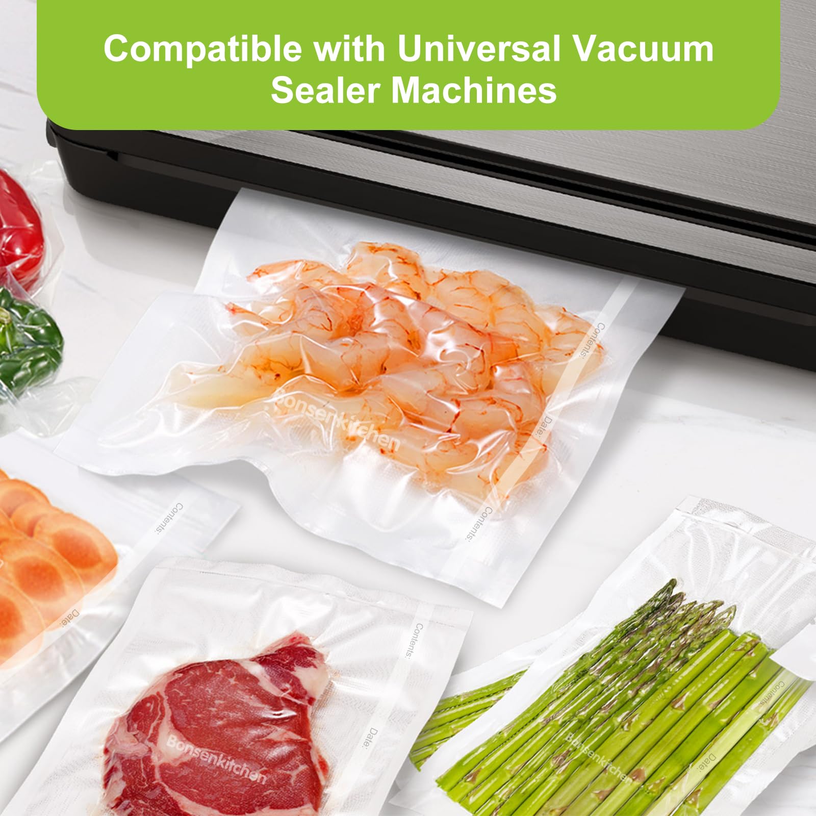 Bonsenkitchen sous vide ready bags support precise temperature cooking