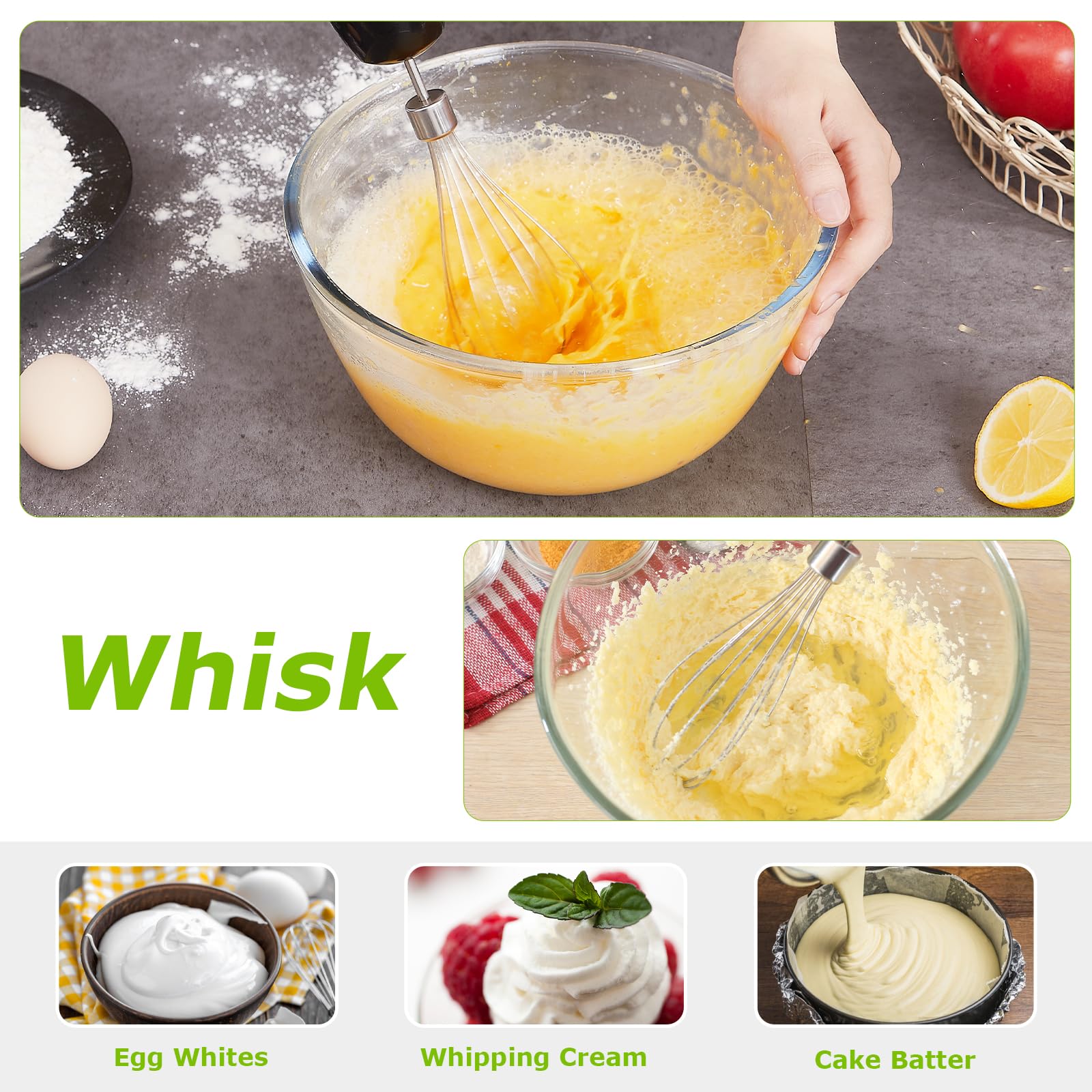 Bonsenkitchen stainless steel body and blade for durable use.