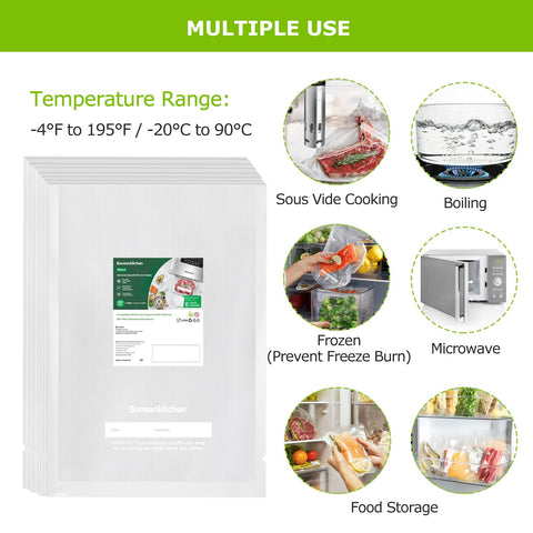 Bonsenkitchen universal seal bags fit major sealers for easy use.
