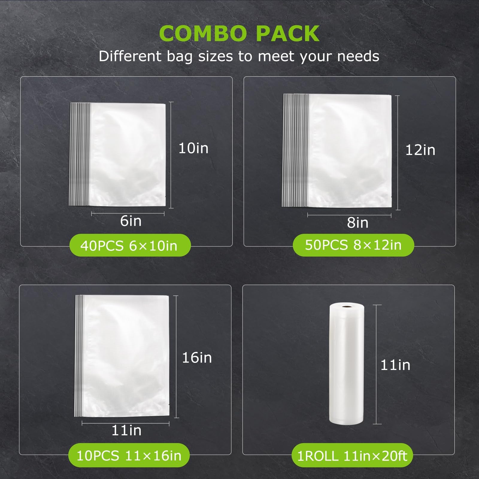Starter kit includes 100 bags and 1 roll, ready to use
