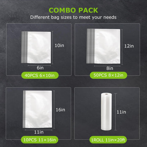 Starter kit includes 100 bags and 1 roll, ready to use