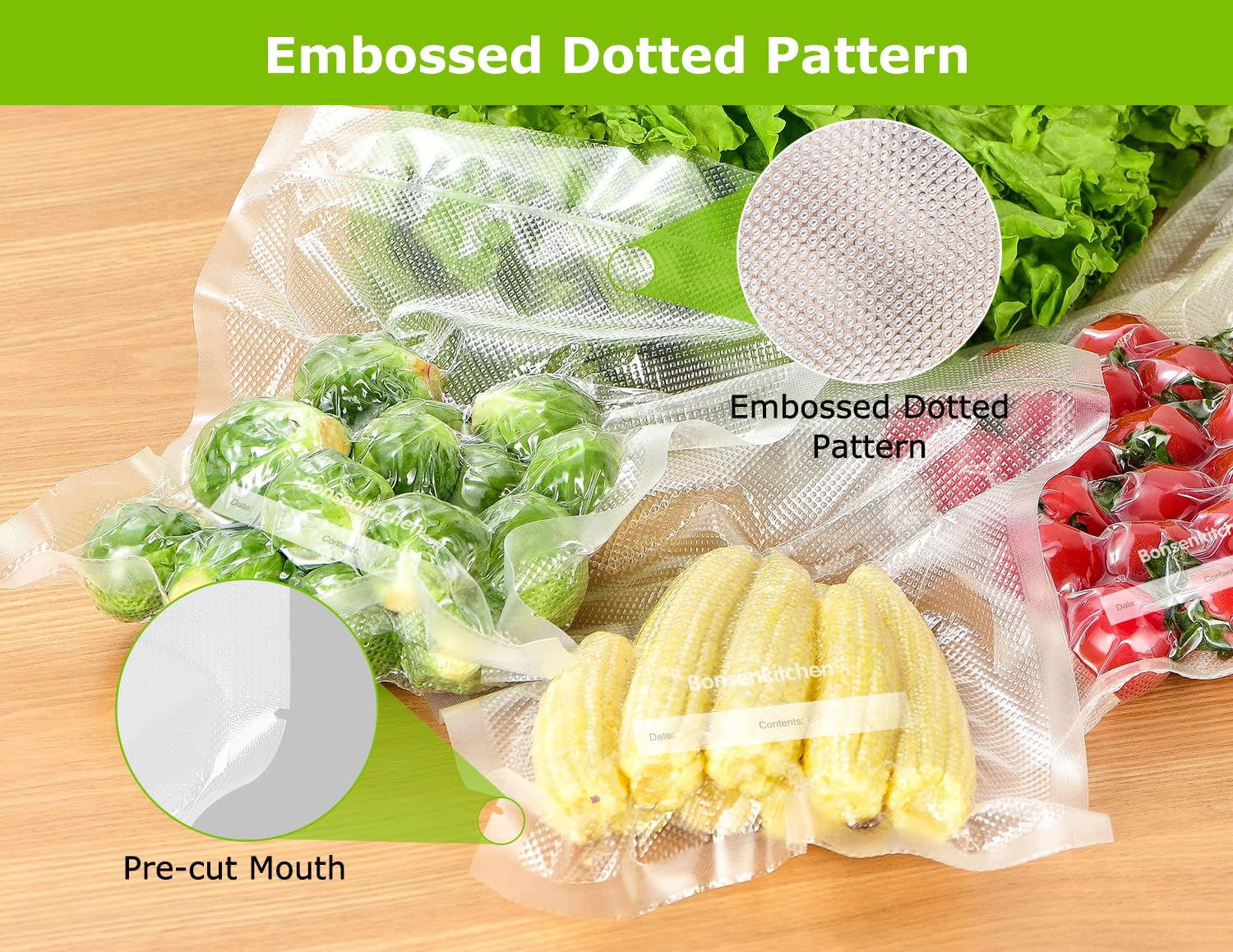 Bonsenkitchen packaging box keeps bags neat and protected.