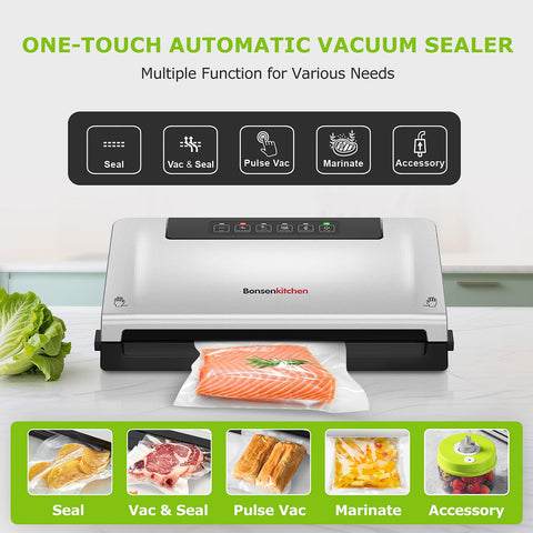 Built-in cutter on Bonsenkitchen sealer enables custom bag sizes