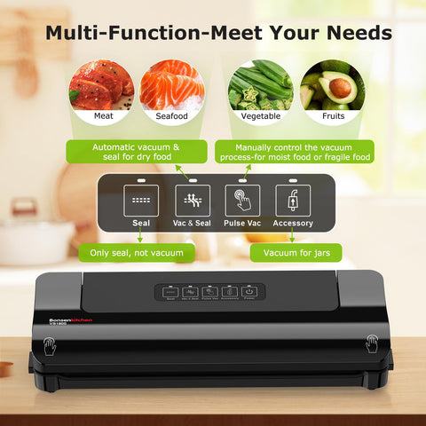 Bonsenkitchen control panel with simple modes for precise sealing.