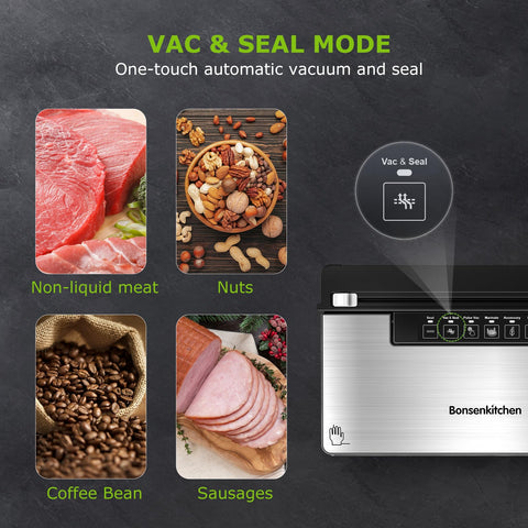 Close-up of control panel on Bonsenkitchen 5-in-1 sealer