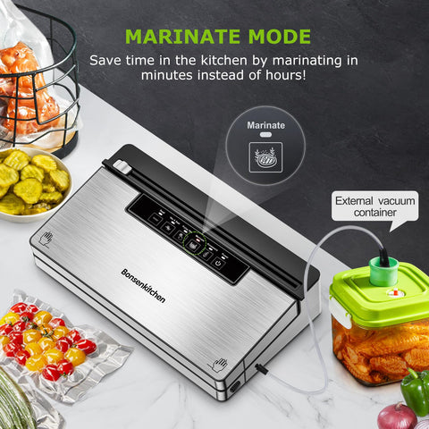 Pulse Vac mode demonstrates sealing moist foods without crushing