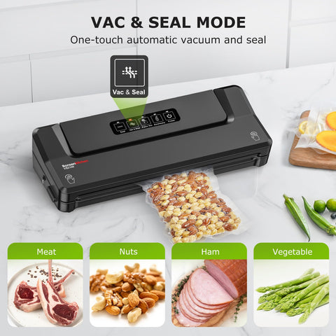 Bonsenkitchen vacuum sealer in Pulse Vac mode for delicate items