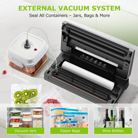 Pulse vacuum protects berries and herbs from crushing during sealing