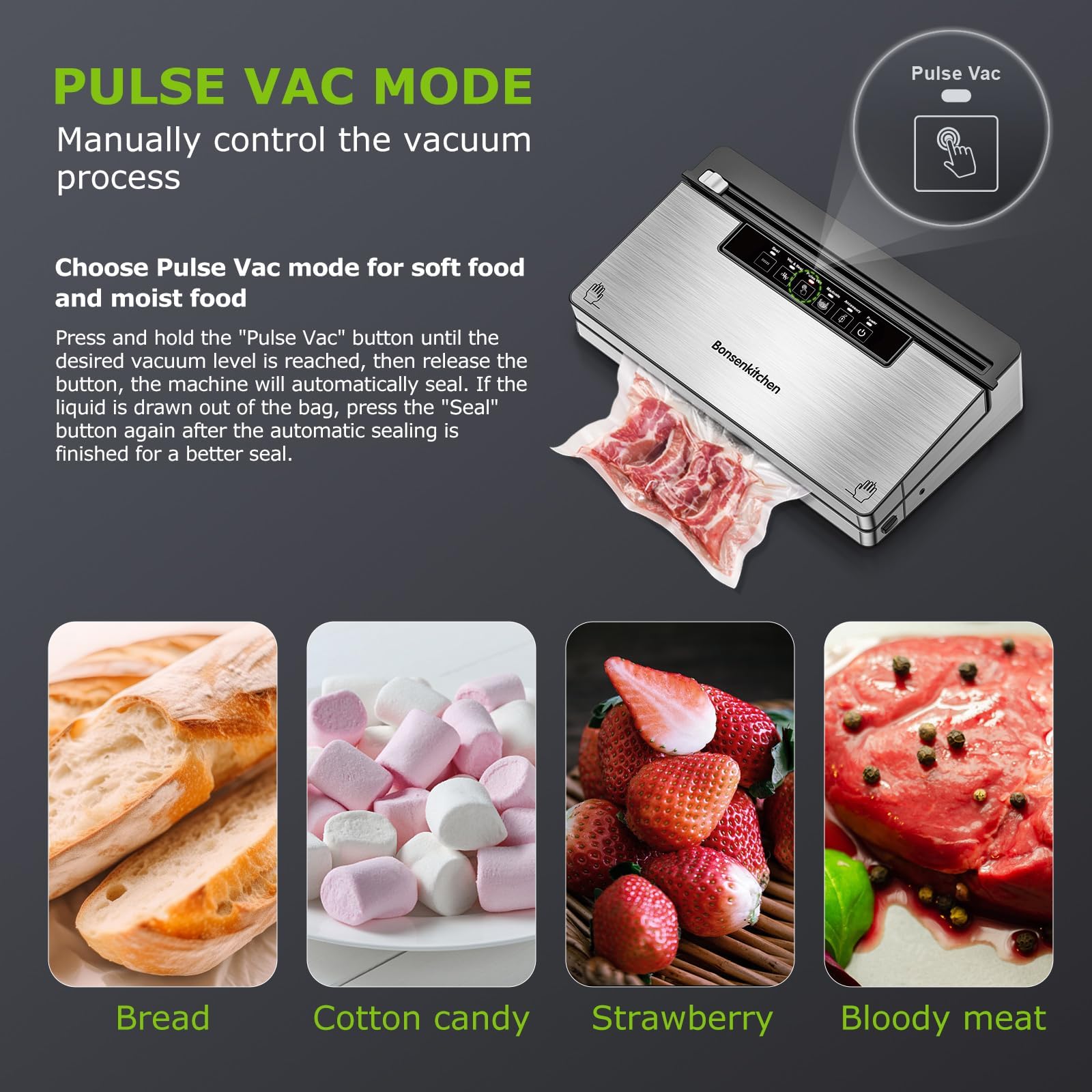 Roll bag storage area of Bonsenkitchen sealer, space saving