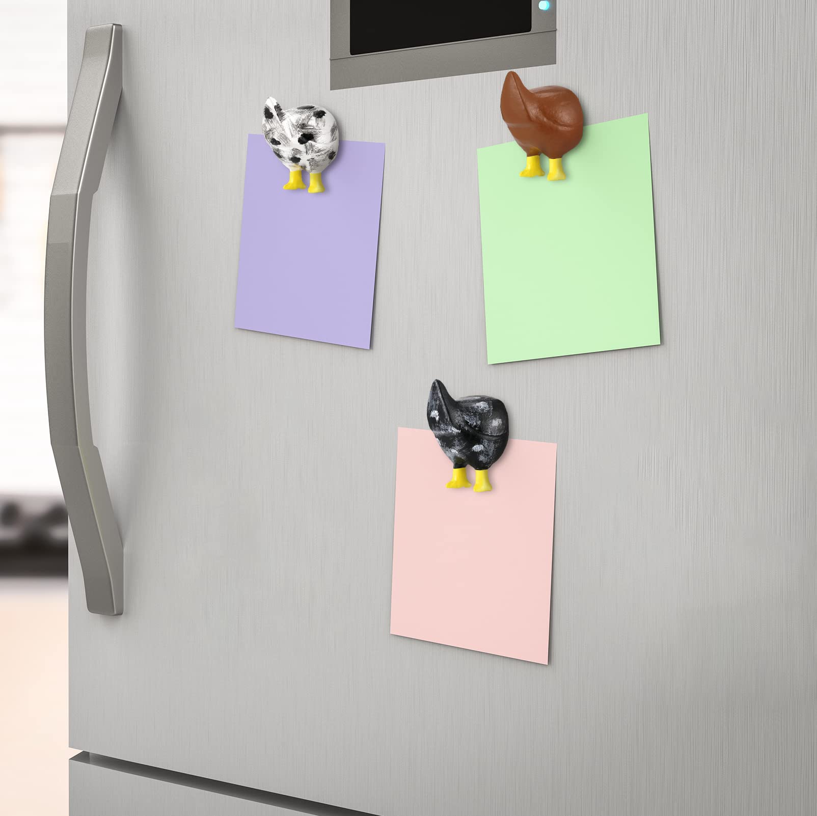 Bonuci chicken butt magnet in purple offers cute decor and easy key-hanging