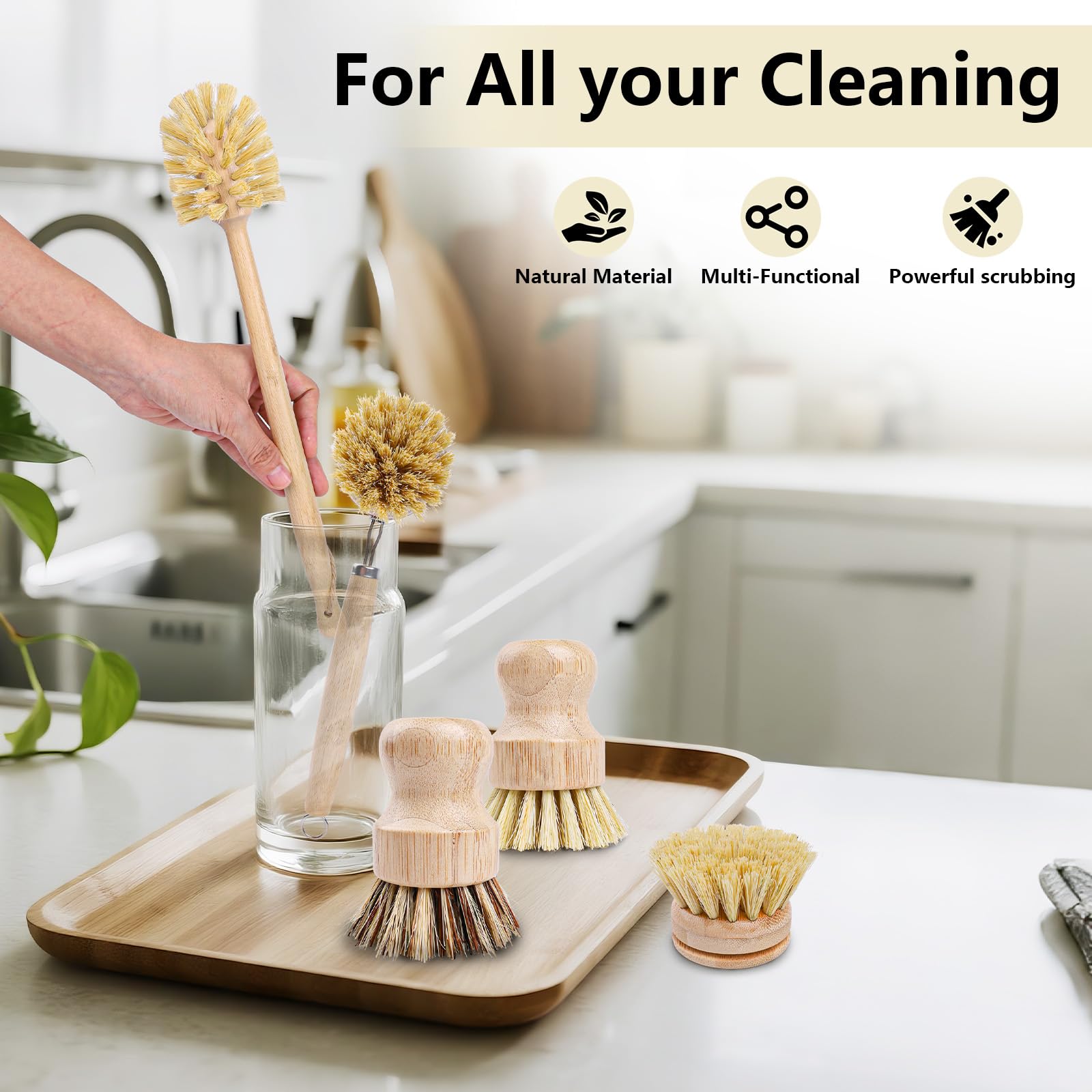 BonumVita versatile kitchen cleaning set for sinks, stoves, and cookware
