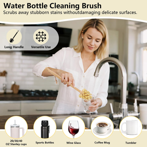 BonumVita replacement-head dish brush for quick refresh and reuse