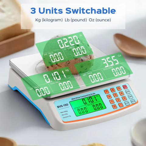 Bonvoisin scale unit switch for kg, lb, and oz conversions