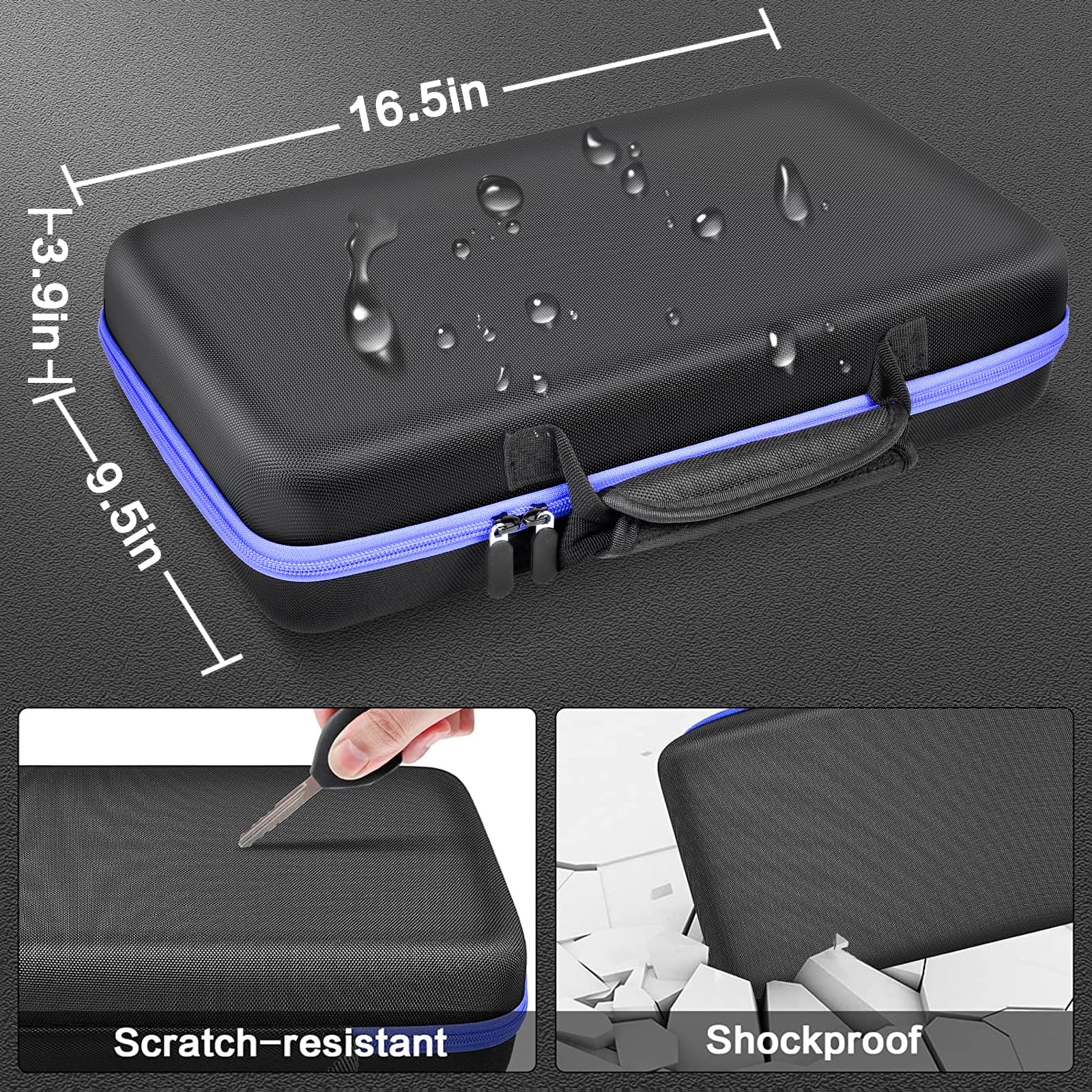 Boobowl case with smooth double zipper for secure access
