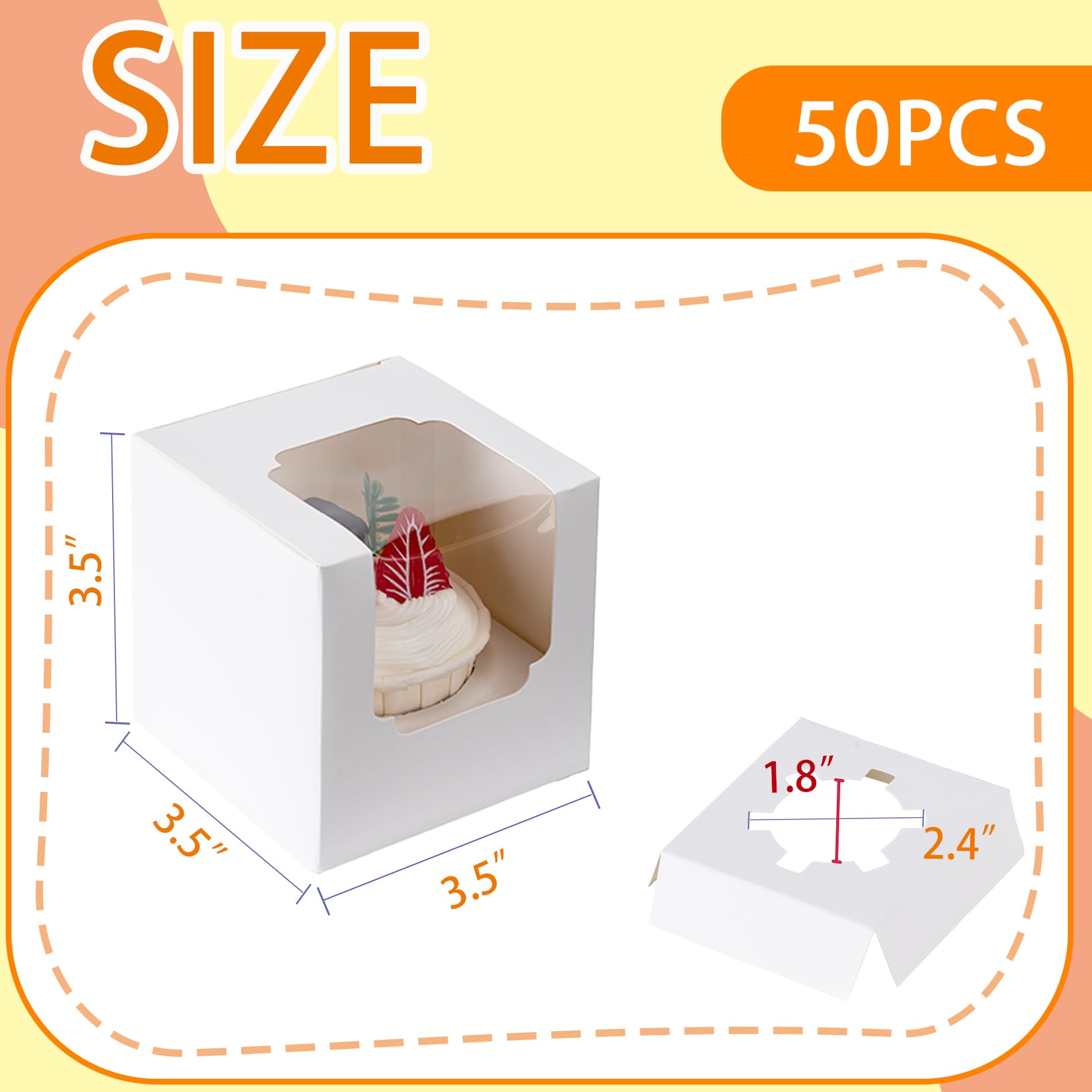 BOOMIBOO 50-pack set keeps treats organized for parties and bake sales.