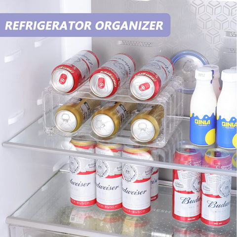 BOPai durable, easy-care rack for six bottles in pantry or fridge