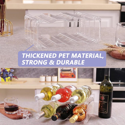BOPai six-bottle wine rack in a compact, sturdy design