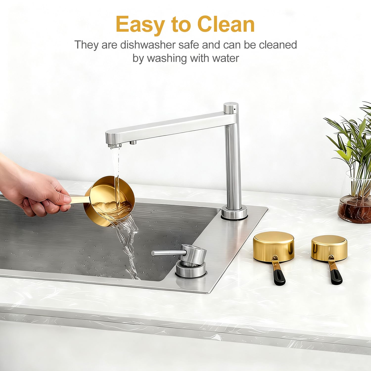 Bopei gold electroplated finish remains durable and dishwasher-safe.