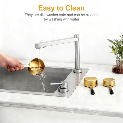 Bopei gold electroplated finish remains durable and dishwasher-safe.