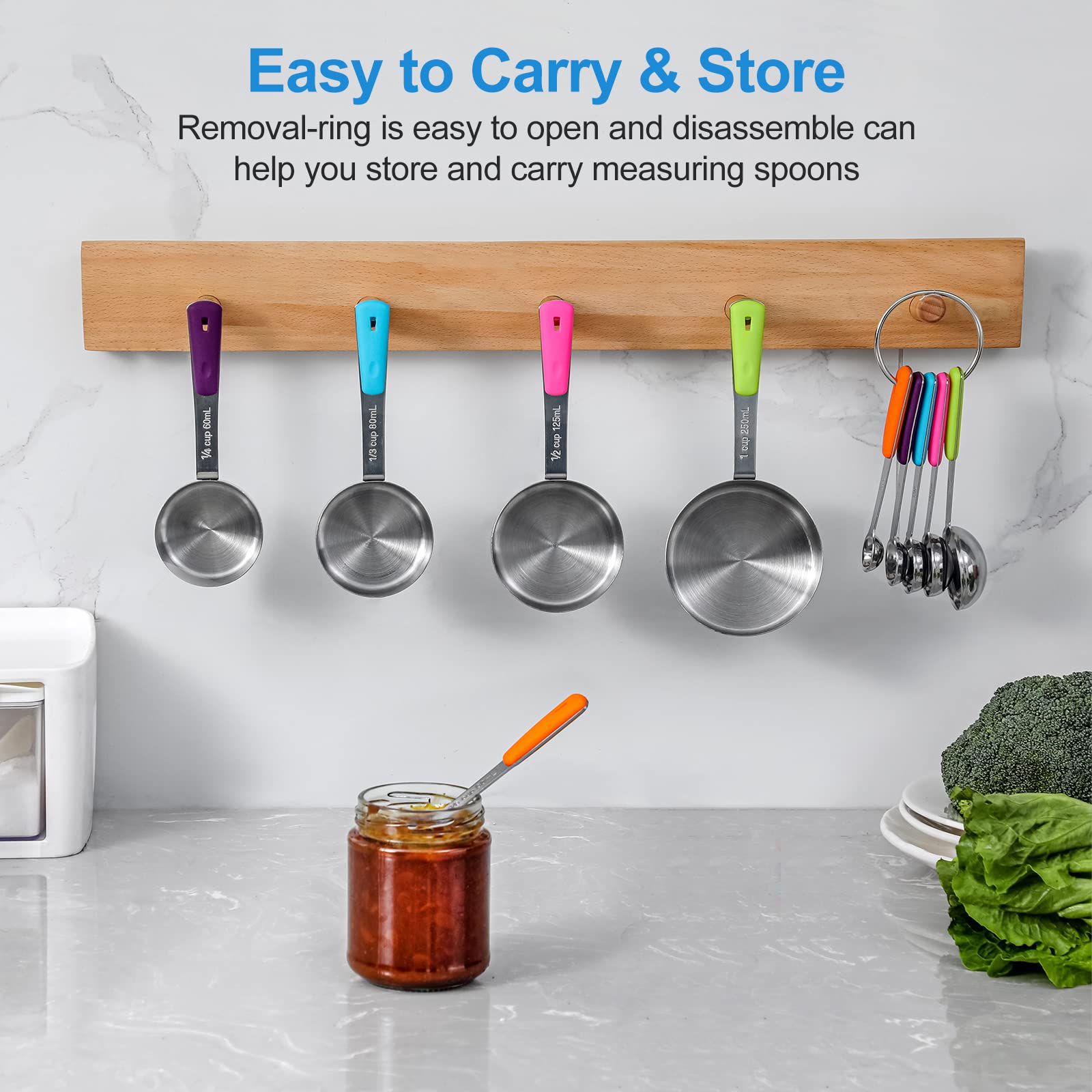 Bopei set supports precise measuring in baking and cooking with easy-to-read sizes.