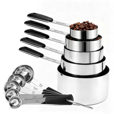 Bopei measuring cups set with one cup size for precise dry and liquid measurements for baking.