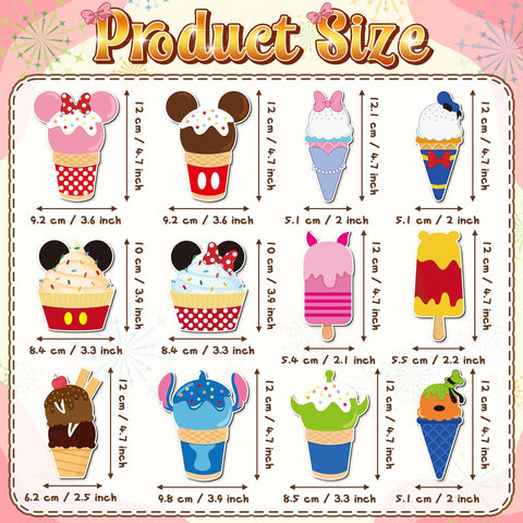 BOpusail cute ice cream mouse decor magnet for party decorations and festive surfaces