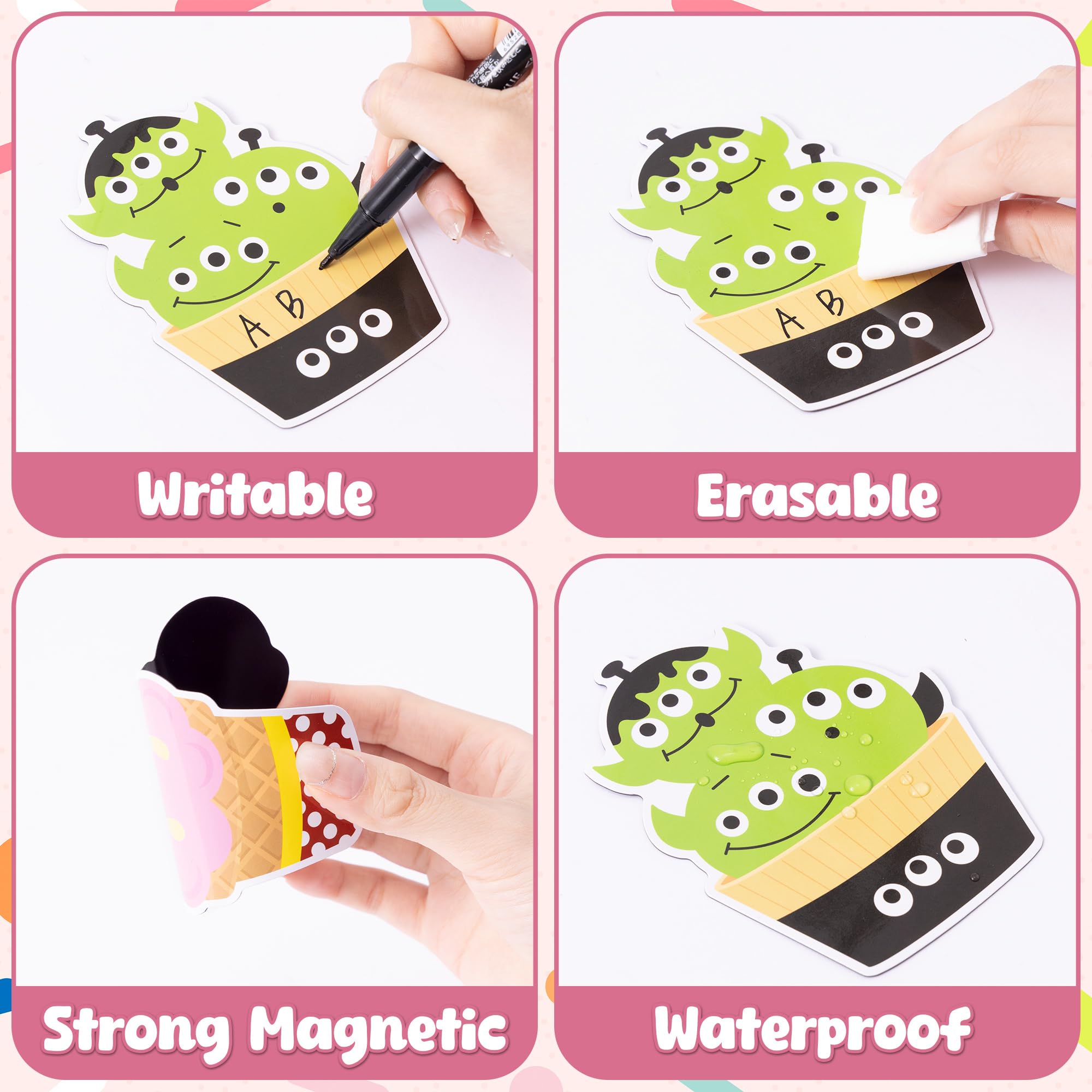 BOpusail magnets on refrigerator add playful summer mood.