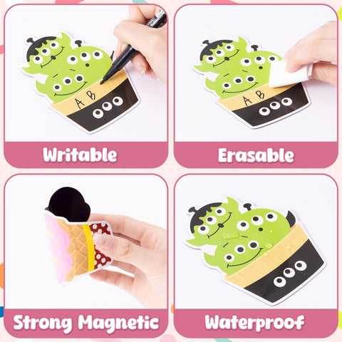 BOpusail magnets on refrigerator add playful summer mood.