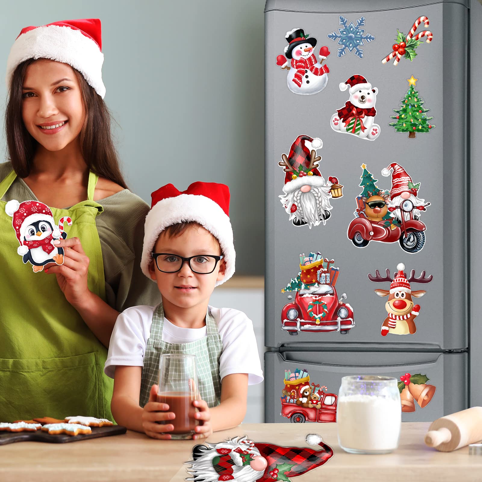 BORAMDO Christmas element magnets offer versatile accents for any surface.