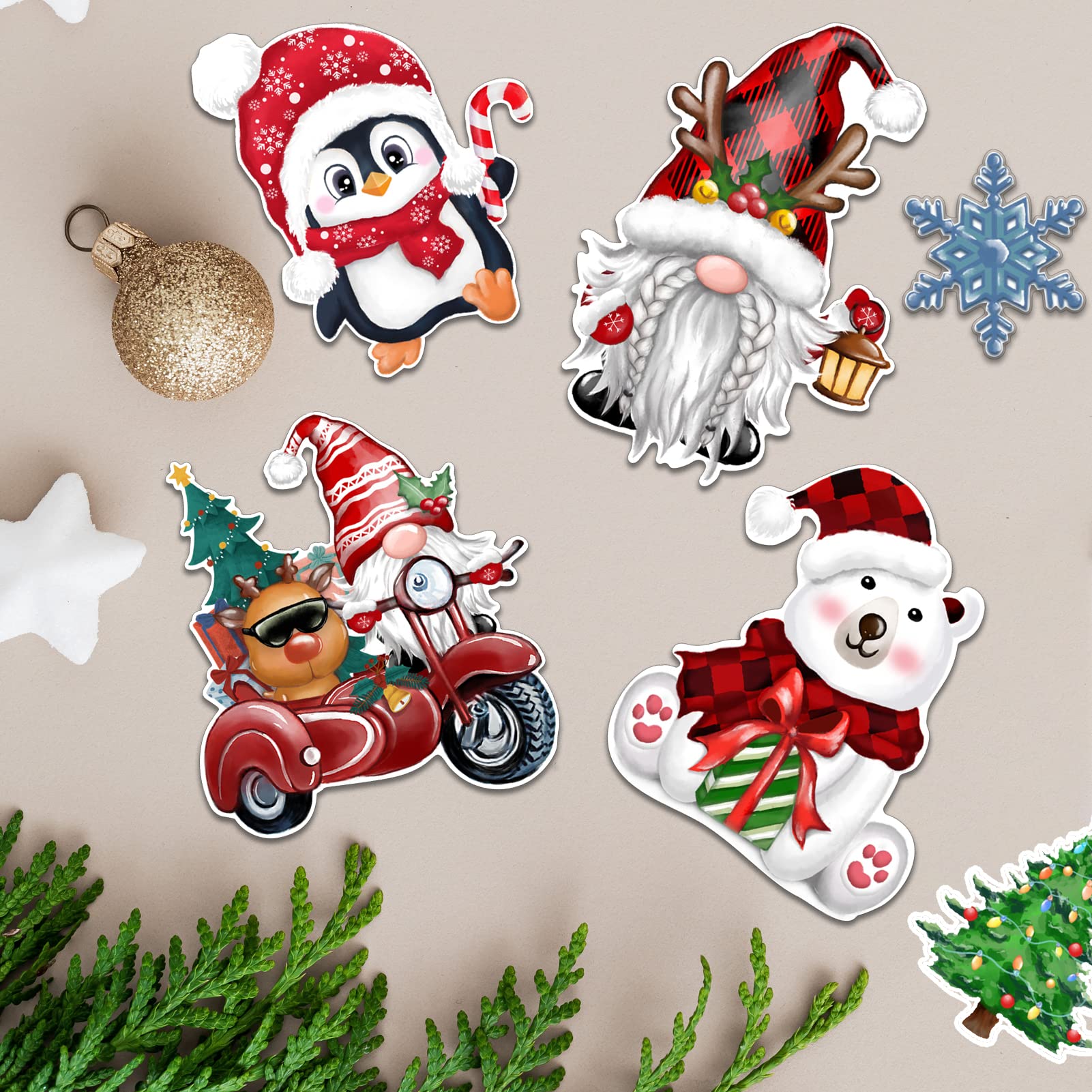 BORAMDO Christmas truck magnets create lively scenes on doors or refrigerators.
