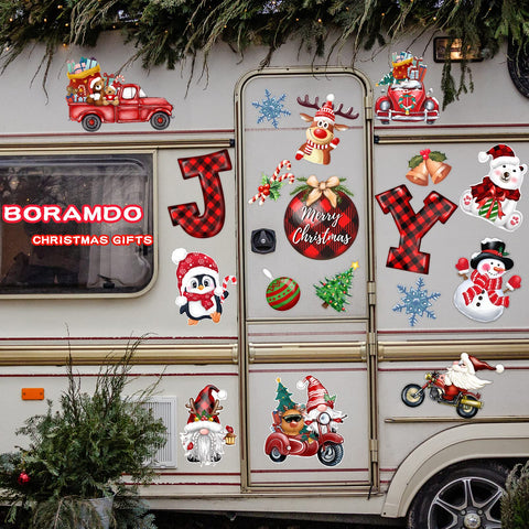 BORAMDO refrigerator and car magnets ease festive decoration and removal.
