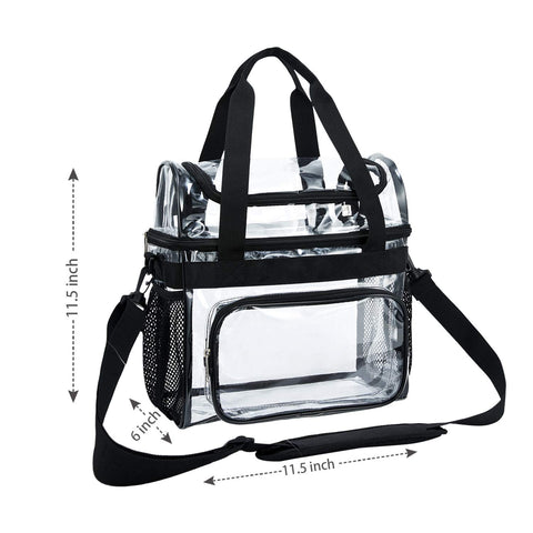 BORMELUN Clear Lunch Bag dual-layer design visible for added durability
