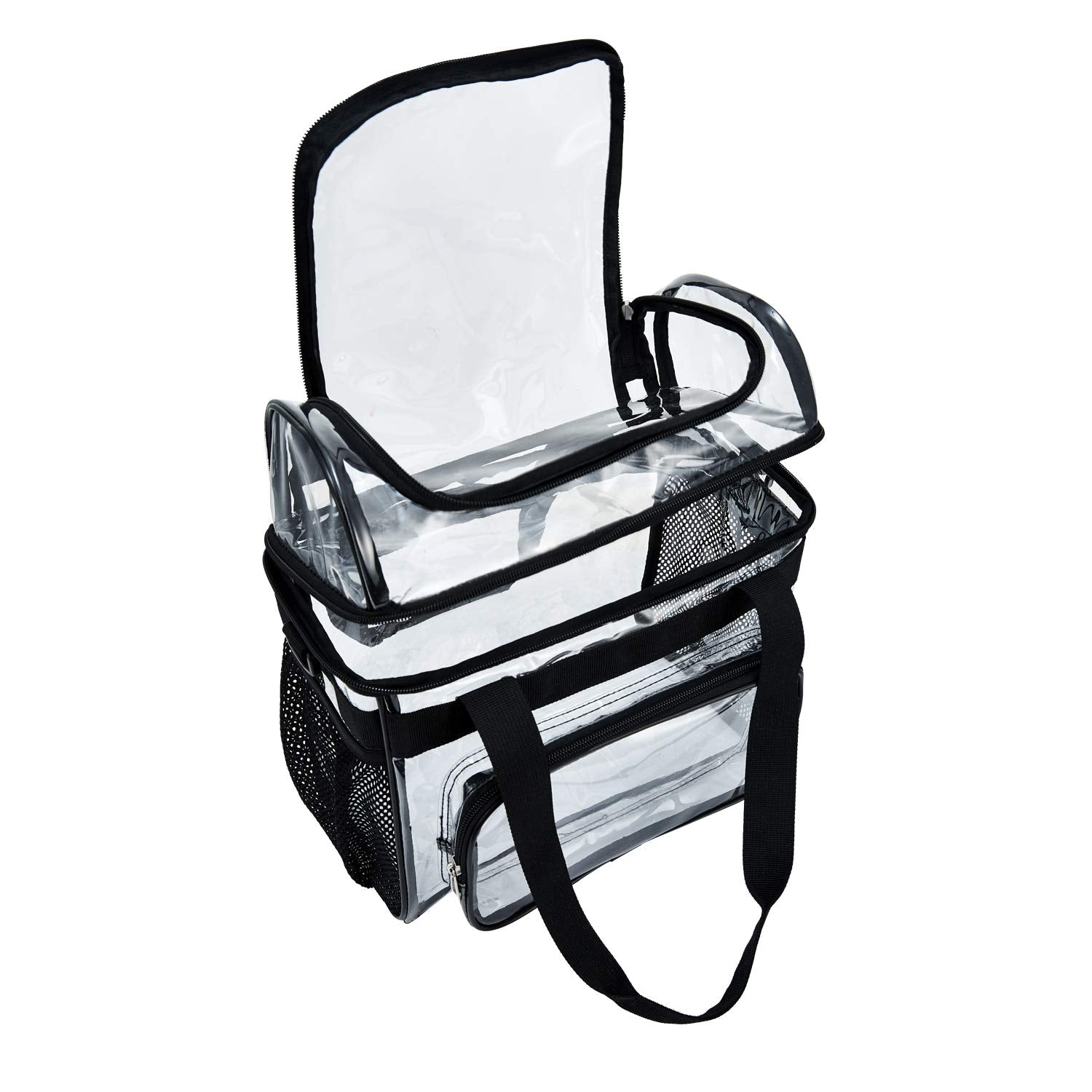 BORMELUN Clear Lunch Bag front view shows roomy interior for daily meals at work