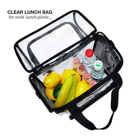 BORMELUN Clear Lunch Bag stadium-friendly profile ready for events