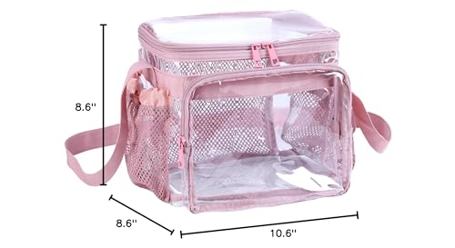 BORMELUN pink carry-handle view, easy transport for work or school
