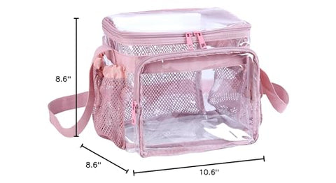BORMELUN pink carry-handle view, easy transport for work or school