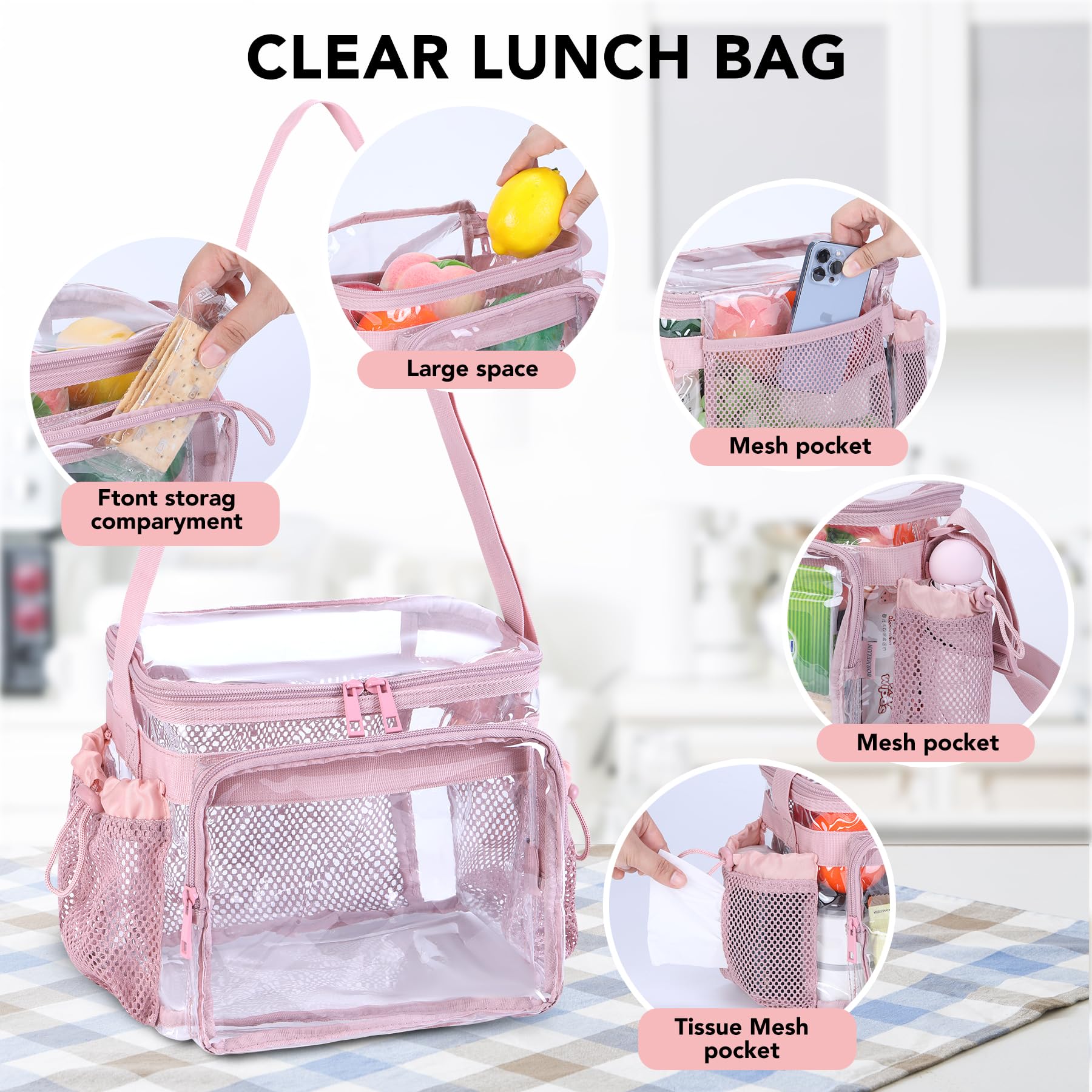 BORMELUN pink durable material close-up emphasizes heavy-duty construction