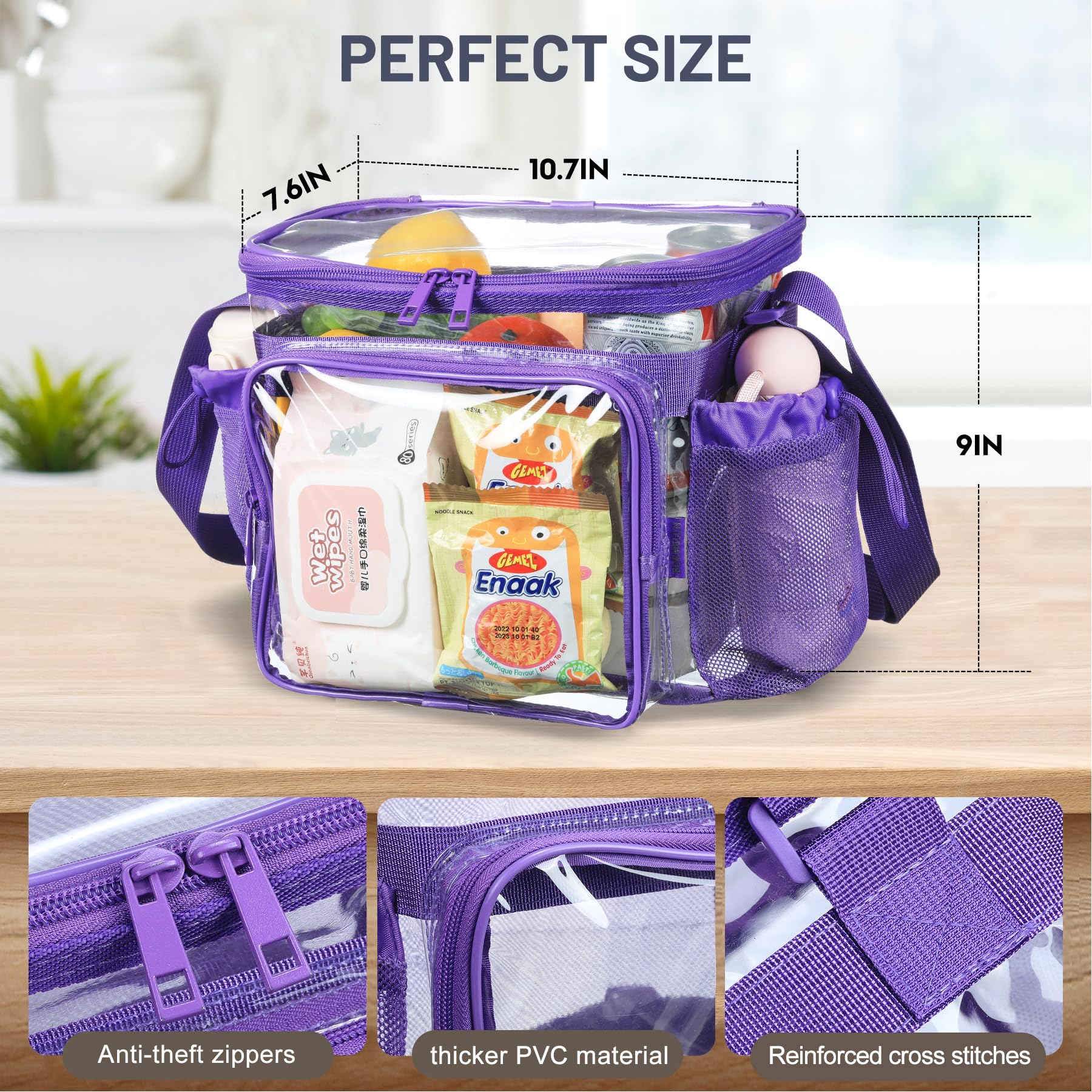 BORMELUN dark purple bag adds bold, stylish everyday appeal.