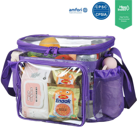 BORMELUN see-through lunch bag offers quick content visibility.