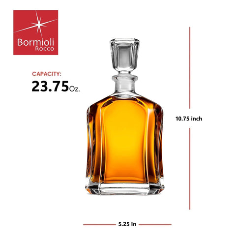 Bormioli Rocco Capitol decanter airtight geometric stopper closeup